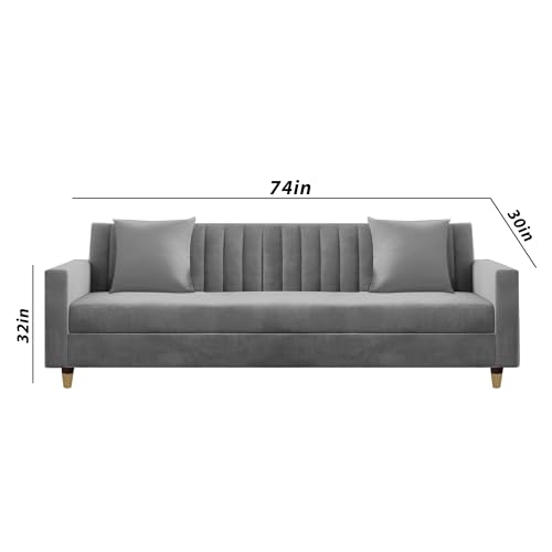 Image of Casaliving Garcia 3+2+1 Seater Sofa Set for Living Room (Dark Grey Colour) Premium Fabric Sofa