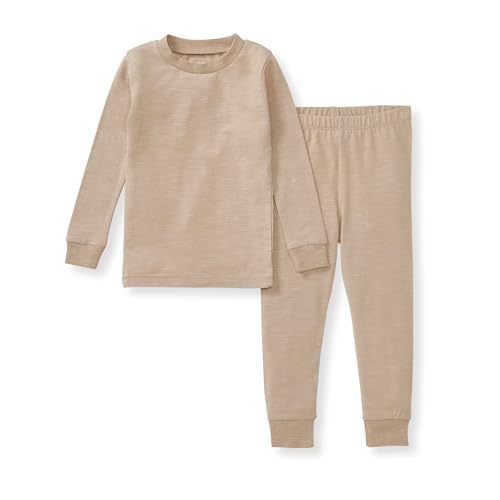 Image of Burt's Bees Baby baby-boys Honeysoft Pajamas, Tee and Pant 2-piece Pj Set, Soft Organic Cotton & Lyocell Blend