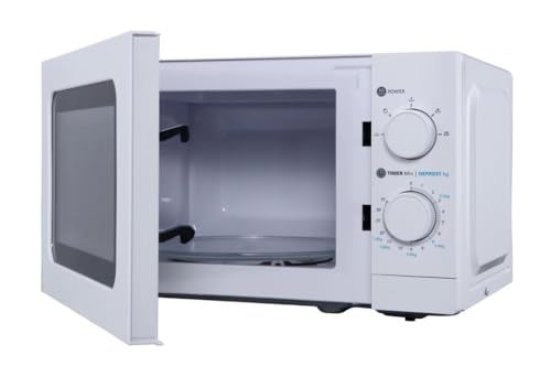 Mikrowelle MW10720, Stahl-SPCC, 43.9 x 33.4 x 25.8 cm, 20 L, 700 W, 5 Programme, Timerfunktion, Drehteller-Ø: 25.5 cm, weiß – Bild 3