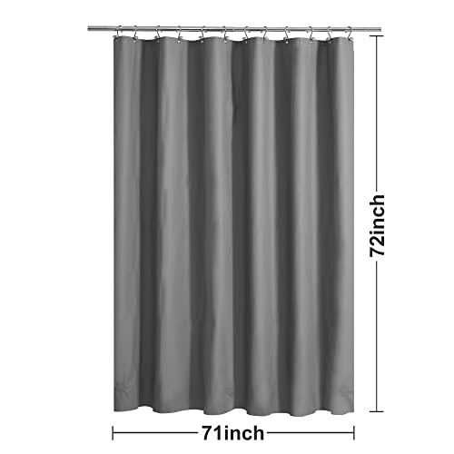 Image of Barossa Design Gray Shower Curtain Liner - Premium PEVA Shower Liner for Bathroom, BPA & PVC Free, No Chemical Smell, Lightweight Standard Size Bath Curtain with 3 Magnets, Metal Grommets - Dark Gray