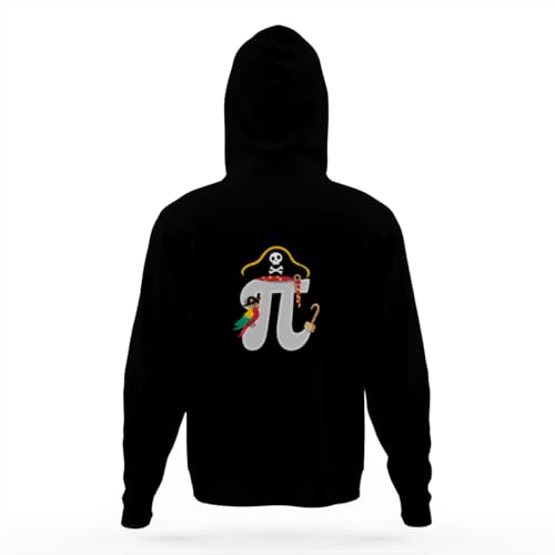 Vintage Pirate Math Geek Funny Pi Day Hoodies for Teen Girls Boys Lightweight Kangaroo Pocket Sweatshirt4