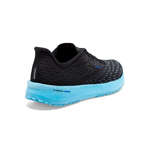 Brooks Women's Hyperion Tempo Road Running Shoe - Black/Iced Aqua/Blue - 5 Medium