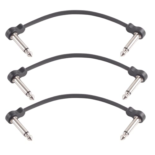 3/6pcエレクトリックギターエフェクトペダルパッチケーブルコードローノイズシールドケーブル直角ペダルボードケーブル使いやすい