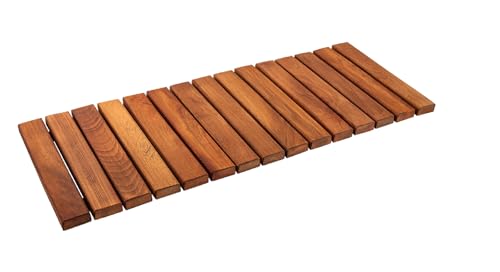 Vielseitiger verwendbarer Naturholz Badvorleger, Badematte, Duschmatte, Eingang & Poolbereich...