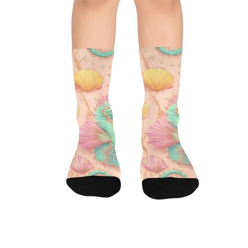 Media Deporte Caballitos De Mar Rosas Pastel Verdes Medias Deportivas Antiampollas Medias Ciclismo Cómodos Calcetines Deporte Para Tennis Regalo Aniversario 40Cm