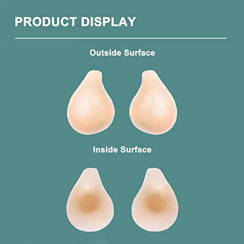 Yldzdq Adhesive Bras, Silicone Sticky Bra Invisible Stick On Bra For Women To Push Up Breasts Quickly. (Spoon Large Size For D/Dd/E Cup) #TOP5