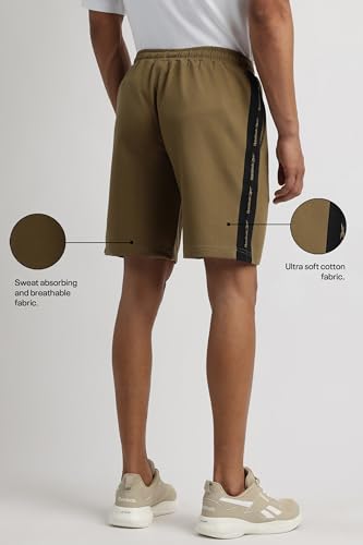 Image of Reebok Men's Cotton Blend Casual Shorts - Soft Comfortable Comfortable Shorts for Men Lounge Shorts for Men | Cotton Shorts Active Lifestyle