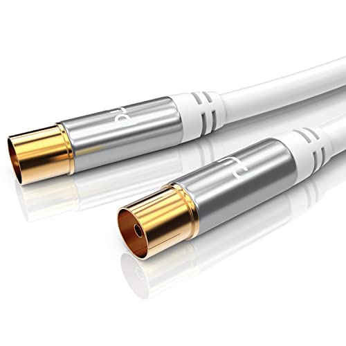 CSL Premium Coaxial Cable 8K 4K HDTV 135dB 75 Ohm Full HD 4k UHD Coaxial Male to Coaxial Female DVB-T and DVB-T2 DVB-C DVB-S2 DAB DAB Shielding Dimensions 135 dB - Image 2