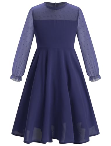 Odizli Kleider f�r M�dchen Kinder Herbst Winter Mesh Polka...