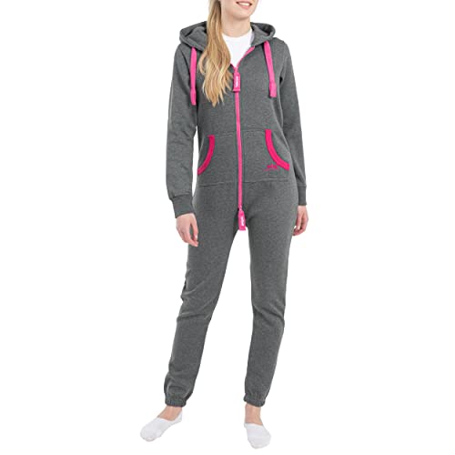 Finchgirl 28A2 FG18R Damen Jumpsuit Overall Dunkelgrau/Pink Gr. XL