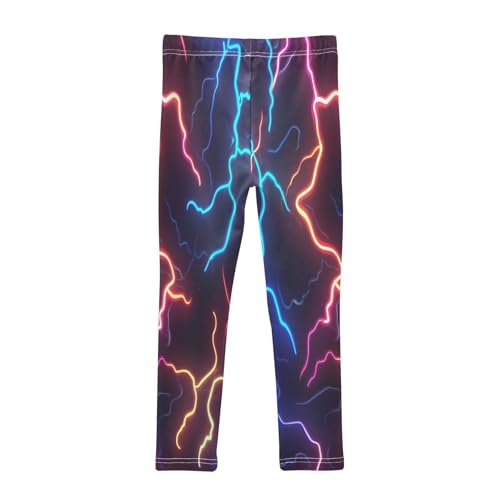 Abstract Graphic Colorful Neon Girls Casual Leggings for Kids Printed Long Pant Bottoms Stretch and Soft2