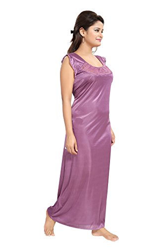 Image of Noty Women's Satin Solid Capri Nightwear Set Pack of 7