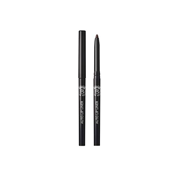 Ruby Kisses Auto Lip Liner Pencil, Long Lasting & Non-Fading, Smooth Application, Non-Feathering with Rich Color, No Sharpener Needed, Ideal for Full Lips Look (Dark Brown)