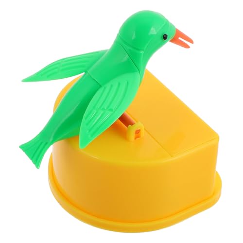 TOYANDONA Porta Palillos Automático Forma de Pájaro de Plástico Verde