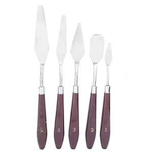 RIZGHWOY Acryl-Farbschaber Set Edelstahlmalerei Messer