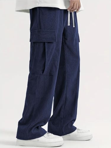 Image of GRECIILOOKS Cargo Joggers for Men - Cotton Loose Fit Utility Pants with 4 Pockets | Durable Outdoor & Hiking Trousers (Available in Plus Size)