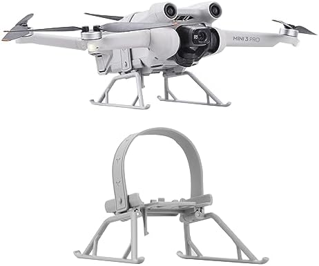 BRDRC Landing Gear for DJI Mini 3/Mini 3 Pro Drone Folding Light Extensions Leg Kit for Mini 3 / DJI Mini 3 Pro Accessories(Grey)