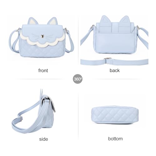 Image of Gladdon Teen Girls Crossbody Bag Cute Cat Wallet for Girl Birthday Gifts Purses