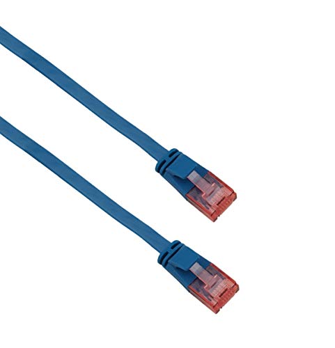 Helos Câble Patch U/UTP catégorie 6 Ultra Fin Bleu 20 m