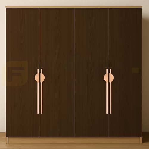 Image of Polo 48 cm Aluminum Wardrobe Handle /Rose Gold TT Finish /450mm Hole to Hole /Large Wardrobe & Cabinet Pull Handle for Home & Office /for Modern Interior - Pack of 1(Left)-| 3 Years Warranty |