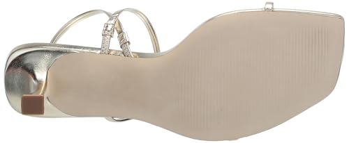 Steve Madden Women's Locke Heeled Sandal, Champagne, 10