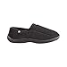 Isotoner Men's Microterry Slip On Slipper Flat Sandals, Black, 9.5