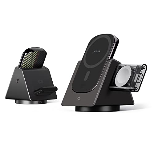 Amazon | PITAKA ワイヤレス充電器 4 in 1 magsafe充電器 MagEZ Slider