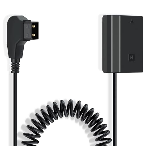 Kimaru D-TAP to NP-FZ100 Dummy Battery Power Cable for Sony A6600, A6700, FX3, FX30, ZV-E1, A7III, A7IV, A7SIII, A7RIII, A7RIV, A7RV, A7C, A7CII, A7CR, A1, A9, A9II Cameras.