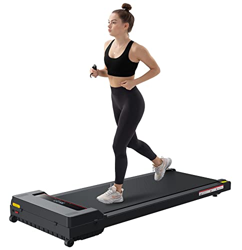 Walking Pad Desk Treadmill, Portable Under Desk Treadmill Walkstation Installation Free, With Foldable Wheels, Remote Control, Walking Jogging Running Machine, Led Display For Home/Office,Black #TOP14