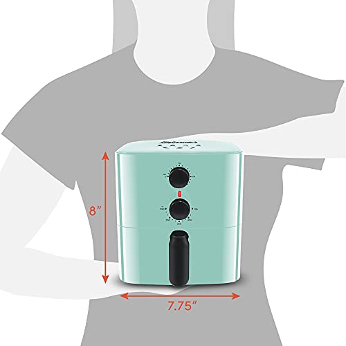 Elite Gourmet EAF-3218BL Personal 1.1Qt Compact Space Saving Electric Hot Air Fryer Oil-Less Healthy Cooker, Timer & Temperature Controls, Pfoa Free, Mint thumb #6