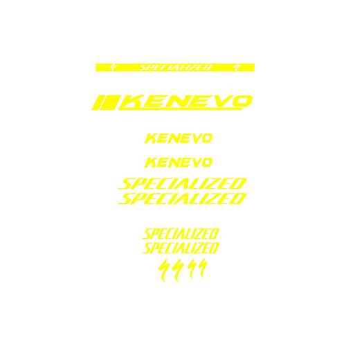 Preisvergleich Produktbild STAR SAM Aufkleber für Fahrrad Specialized Kenevo Mod-1, Gelb, 1 cm