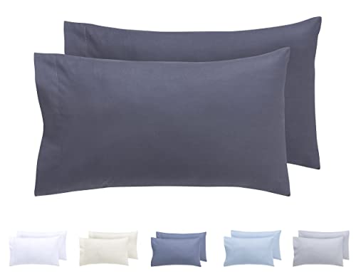 Todocama – Juego de 2 Fundas de Almohada, Microfibra Extra Suave, hipoalergénicas. Juego de 2-30x50 cm Gris Oscuro