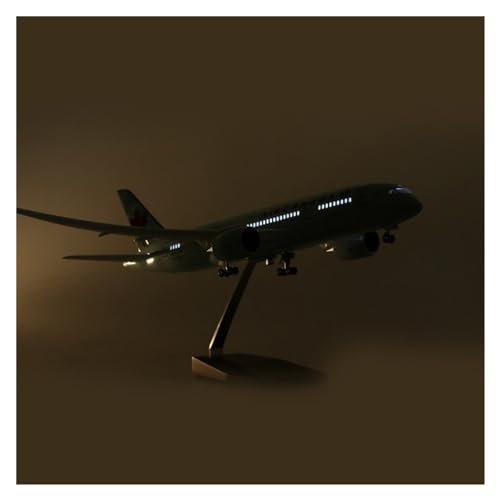 Avión coleccionable Boeing B787 Air Canada maqueta de resina resistente con luces led 6