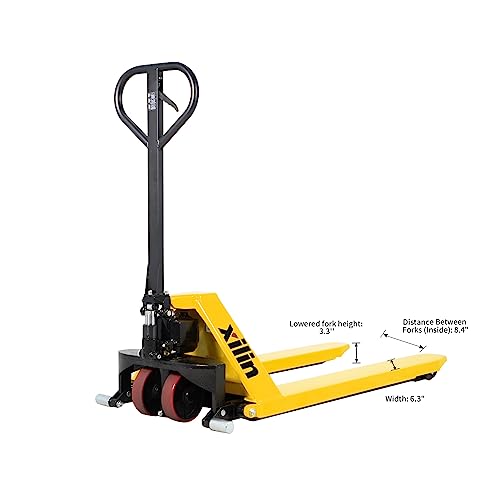Xilin Manual Pallet Jack High Lift Hand Pallet Truck 2200Lbs Capacity 3.3 Inch Lowered 45 Inch Lx21"W 31.5 Lift Height Suitable For Open Bottom Pallets thumb #1