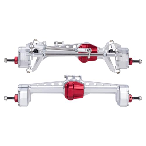 SCX10 III Portal Axles, Aluminum Alloy Complete Front Rear Axle for Axial SCX10 III AXI03007 1/10 RC Crawler Upgrades (Silver)