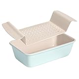 Tasty Smart Solutions Bakeware, 9-Inch x 5-Inch Loaf Pan with Easy Lift Insert, Durable Steel for Even Baking, Premium Nonstick Coating, Perforated Insert for Easy Lifting, Dishwasher Safe, Aqua