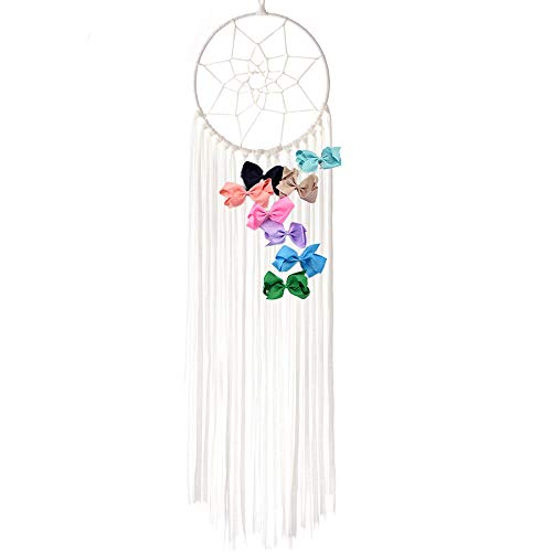 Bow Holders for Girls Hair Clip Holder (White Round)