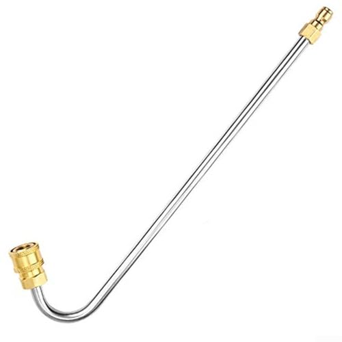 Yuanpgky Baguette de nettoyage de gouttière pour nettoyeur haute pression de 6,35 mm, connexion rapide jusqu'à 5000 psi, outil de nettoyage de gouttière en forme de U 33 cm, alimentation extérieure