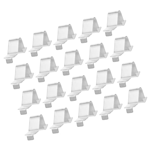MUCKLILY Clips para Estantes de Gabinete de Hierro de 8 Mm, Soporte Metálico Resistente para Estanterías, 20 Piezas para Archivadores y Muebles de Cocina, Herrajes Funcionales para