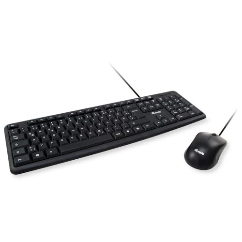 Equip 245202 clavier USB AZERTY Portuguais Noir - Claviers (Standard, USB, AZERTY, Noir, Souris incluse)