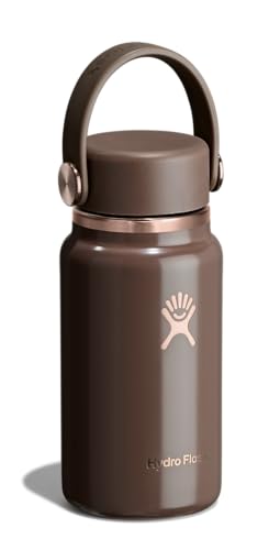 Image of Hydro Flask Micro Bottle - Leak Proof Purse or Pocket Flask - Insulated Mini Water Bottle 6.7 Oz Chocolate Rose Gold