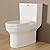 Sarlai One Piece Toilet - Bathroom Toilet Comfort Height Dual Flush Elongated White Ceramic Modern Bathroom One Piece Toilet with Soft Seat, 12" Rough - In, Wax Ring Included