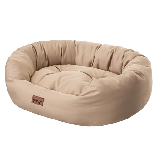 Bjird Oval Hundebett Grosse Hunde Wasserdicht - Hundedecke Sofa, Hundebett Mittelgroße Hunde - Waschbares Hundesofa - Oeko-Tex Hundekissen Dog Bed 94x75 cm Beige XL