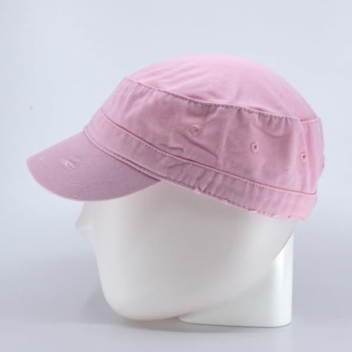 Image of The Vintage Year Washed Cotton Distressed Cadet Hat - Tactical Military Baseball Cap for Men & Women, Outdoor Casual Wear