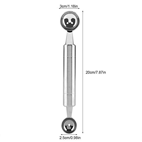 Duurzame Single Double-Head Melon Baller, Premium RVS Watermeloen Meloen Baller Fruit Vleesmes Keukengereedschap Gereedschap Watermeloen Windmolen Cutter Slicer(Dubbelkoppige fruitplukker) - Image 3