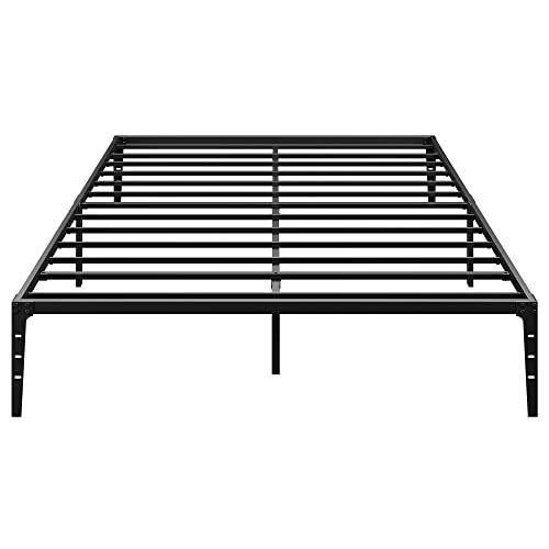 Idealhouse 14 Inch Queen Metal Platform Bed Frame Heavy Duty Steel Slat No Box Spring Needed, Easy Assembly, Noise Free, Black (Queen) #TOP12