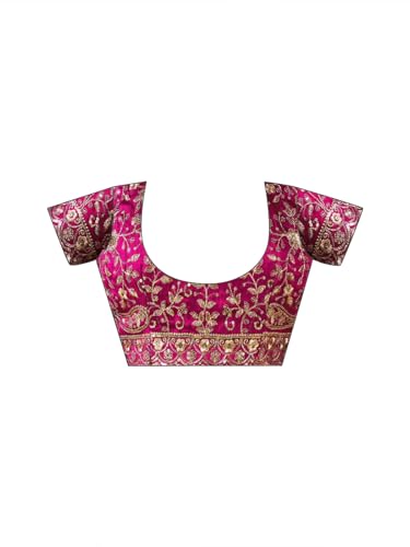 Image of SIRIL Women's Tissue Silk Sequence Embroidery Saree with Unstitched Blouse Piece