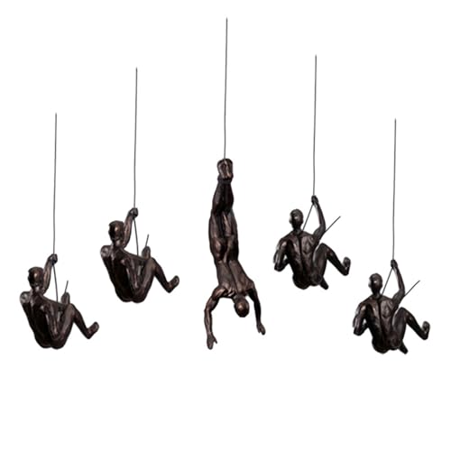 6 Stück Felsenkletterer Wandbehang Skulptur Dekofigur | Climbers Wanddeko...