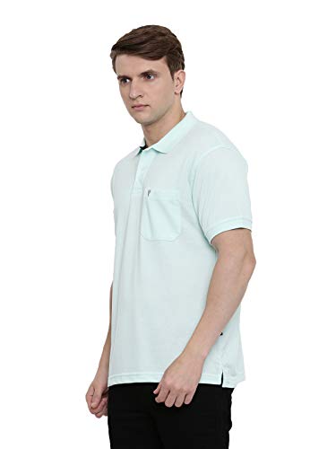 Image of Classic Polo Mens Cotton Blend Solid Half Sleeve Regular Fit Polo NeckT-Shirt
