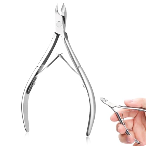 2pc Tronchesino Cuticole Professionale, Taglia Cuticole in Acciaio Inossidabile Pedicure e Manicure, Forbicine Cuticole per Unghie Incarnite Rimuovere Pelle Morta e Cuticole